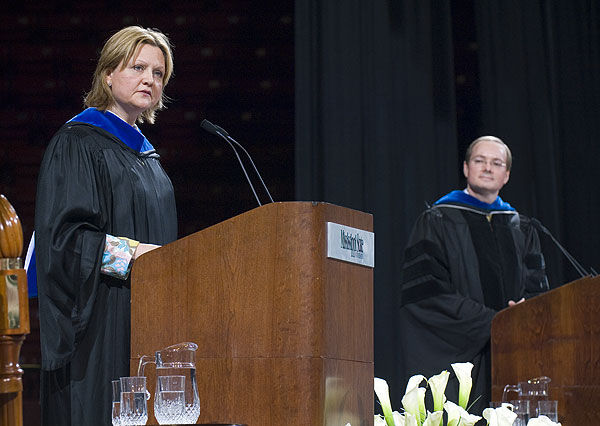 Rhonda &amp;amp;amp;amp; Mark Keenum speak at graduation