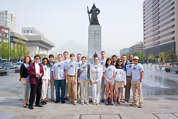 Study Abroad group in Seoul, South Korea