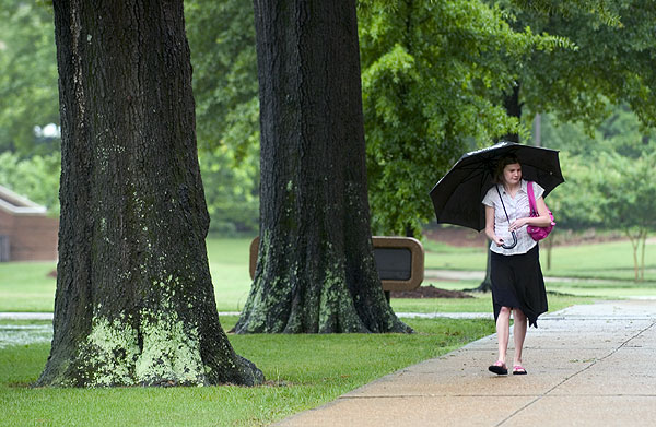 Rainy first day of classes