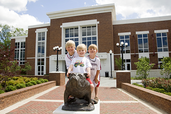 The Perry brothers pose for a photo outside the Union