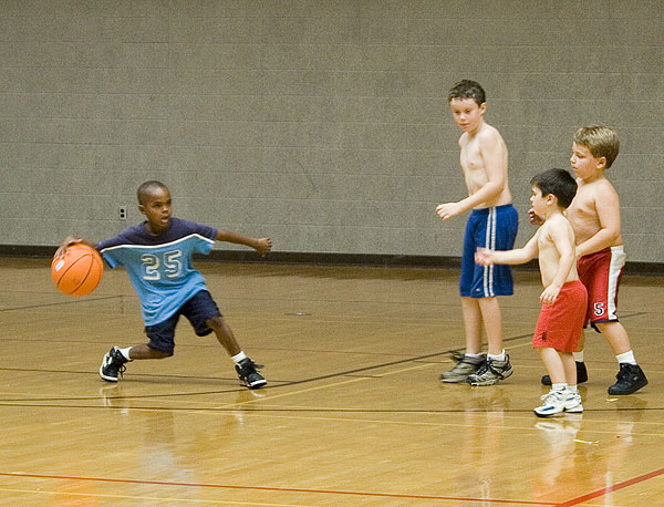 Boys Basketball Camp action