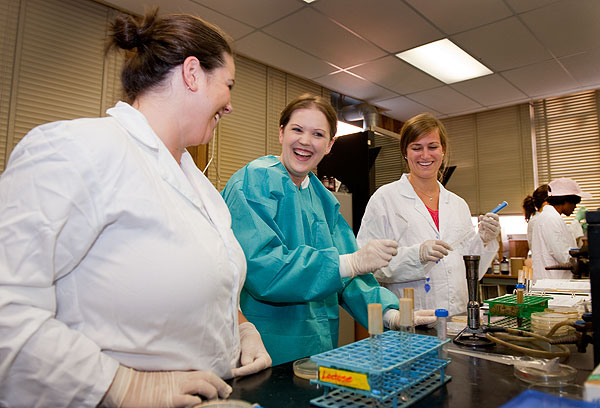 Biology Teachers working in lab