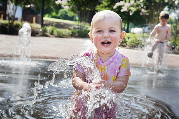 Fountain Play Combats Summer Heat