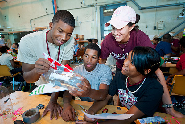 Rocket building at Jr ROTC Leader STATE camp