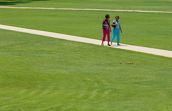 Sisters cross Drill Field