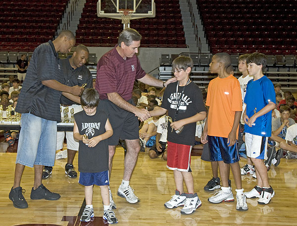 Basketball camp awards ceremony