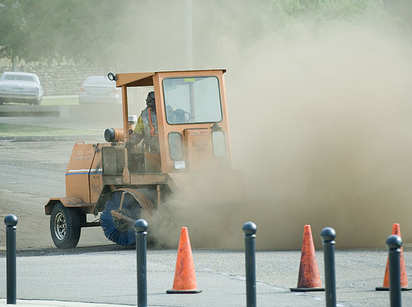 Road construction begins on campus