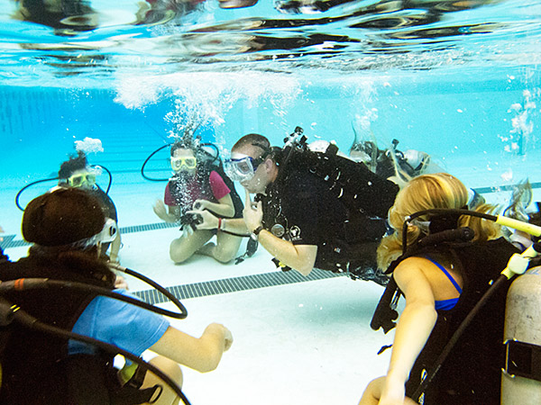 Camp kids experience SCUBA