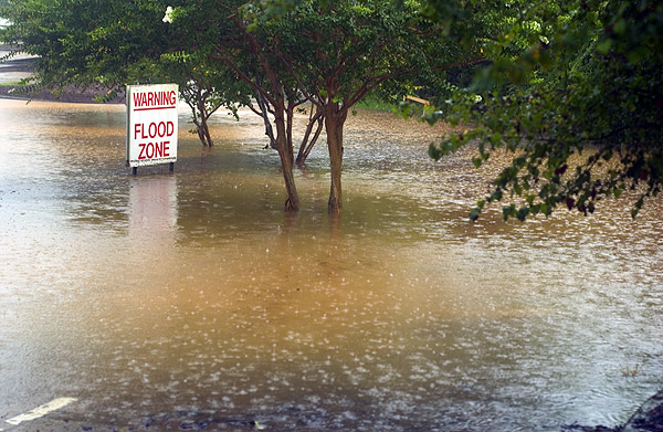 High waters behind Wise Center