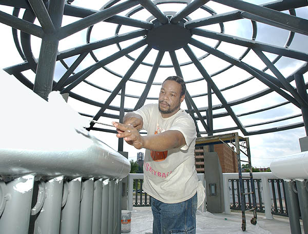 Painting Gazebo at Critz Hall