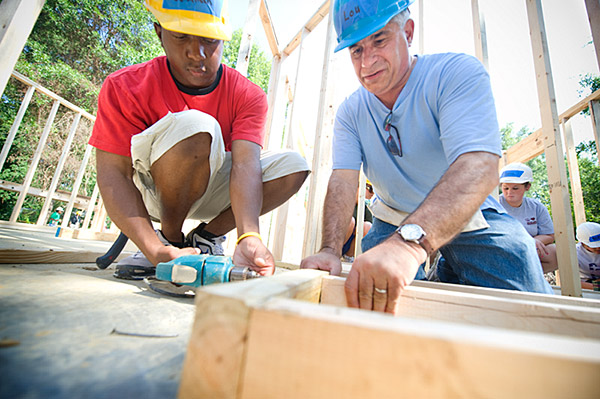 Maroon Edition Habitat House framing