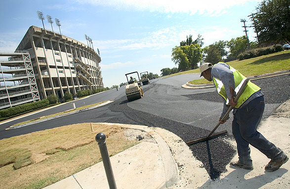 New parking lot paved