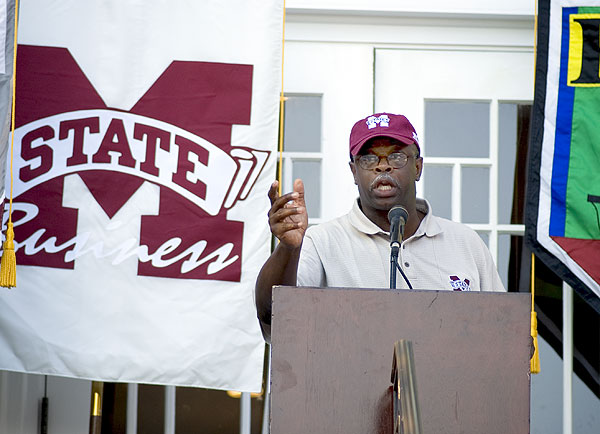 Coach Croom speaks at The Drill