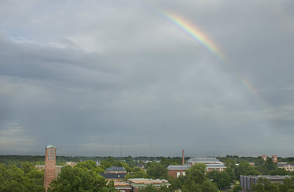 Rainbow over campus