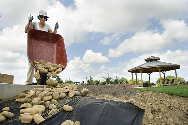 Rose Garden rock addition