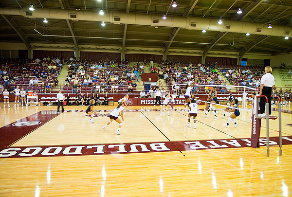 Volleyball action vs Jackson State