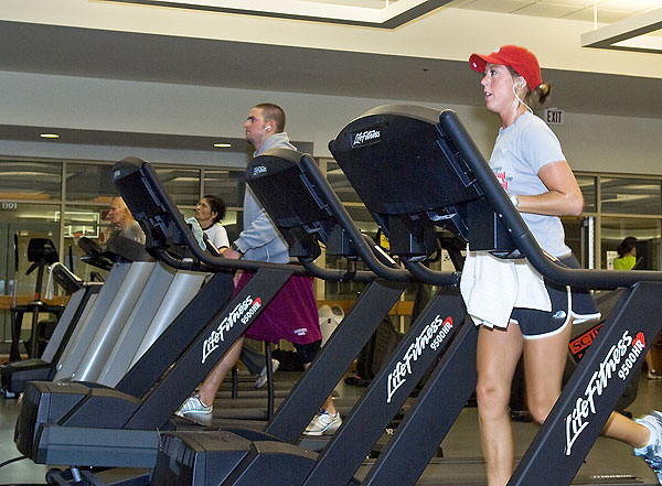 Working out at the Sanderson Center