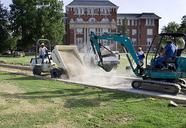 Construction of Sidewalk on Drillfield