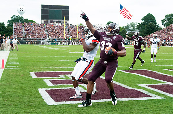 Football action vs Auburn