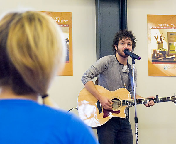 Jamison Taylor French plays at coffee shop