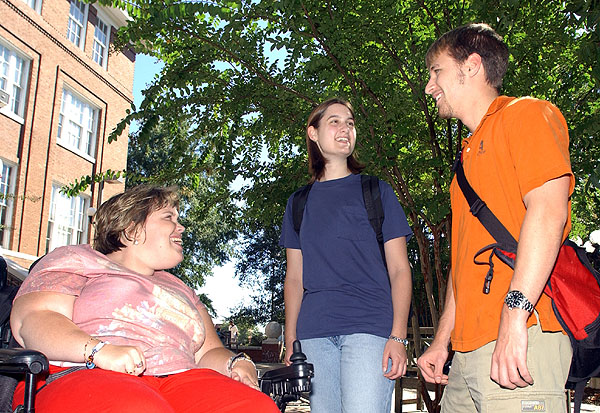 Students enjoy cool fall weather