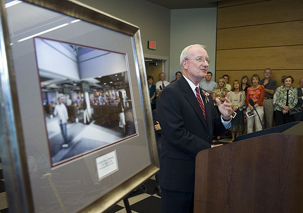 Union first floor named for Gaddis Hunt at reception