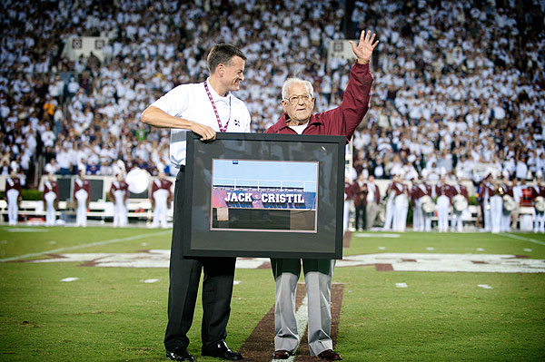 Jack Cristil honored at half time