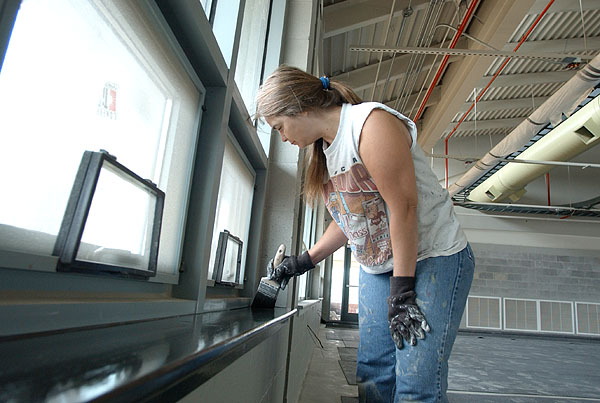 Painting at new Landscape Architecture building