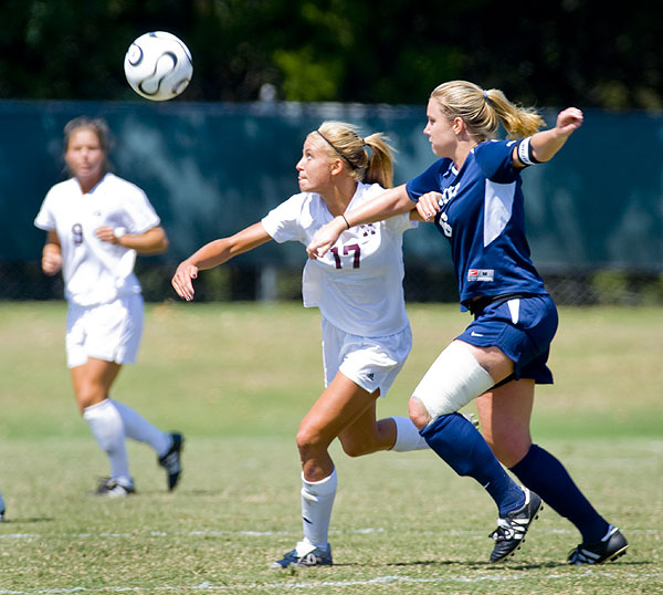 Soccer action vs Rice