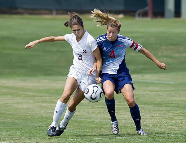 Soccer action vs Southern Methodist