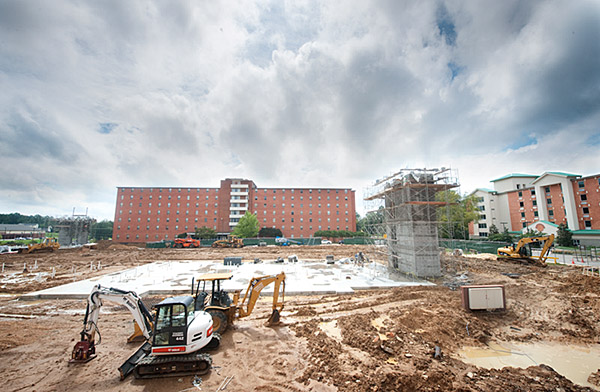 New dorm construction progress