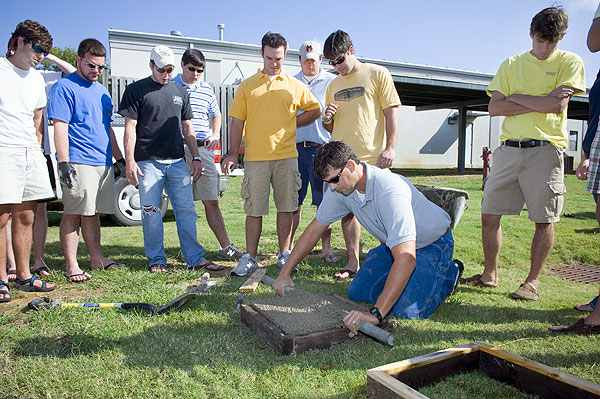 Making pervious concrete at Landscape Architecture