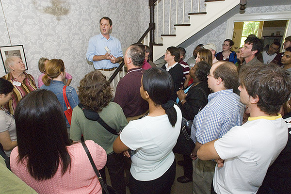 New Faculty Bus Tour visits Rowan Oak