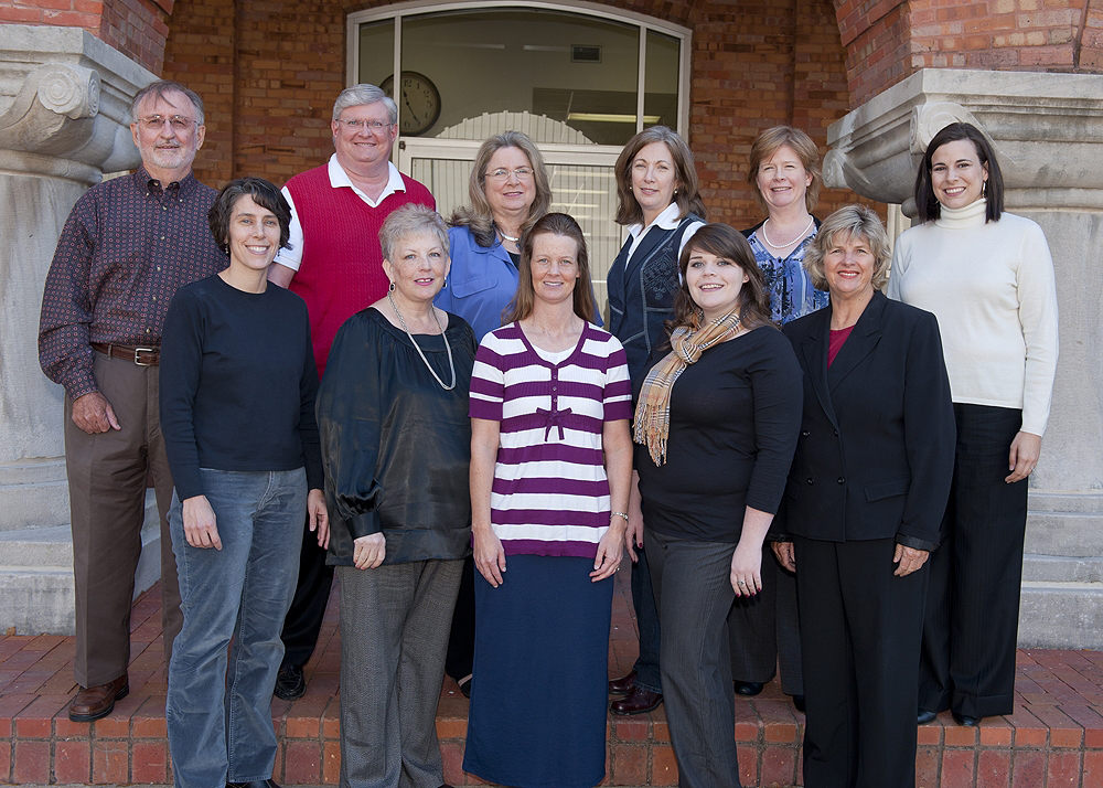 Members of the Mississippi State University Rehabilitation, Research and Training Center on Blindness and Low Vision team include (front, l-r) Michele C. McDonnall, Lisa Ashmore, Stephanie Hall, Miranda Morris, Brenda Cavenaugh; and (back, l-r) J. Martin Giesen, William Sansing, B. J. LeJeune, Adele Crudden, Mary-Kay Belant, and Angela Shelton.