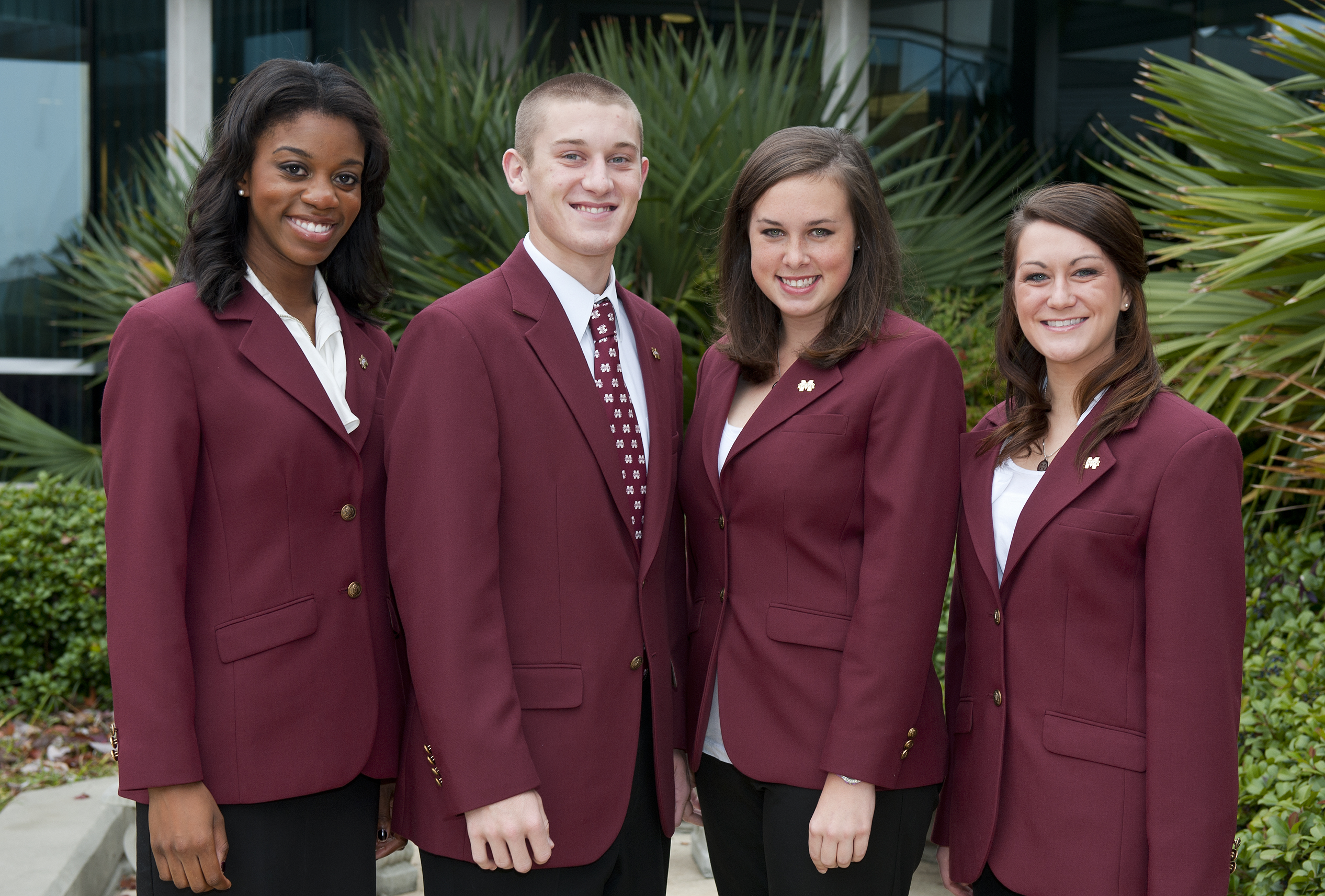 MSU Alumni Delegate officers include, from left, Nnedi Ezeala-Harrison, secretary; Matt Stratton, vice president, education; Meg Swindoll, president; and Katie Landry, vice president, public relations.