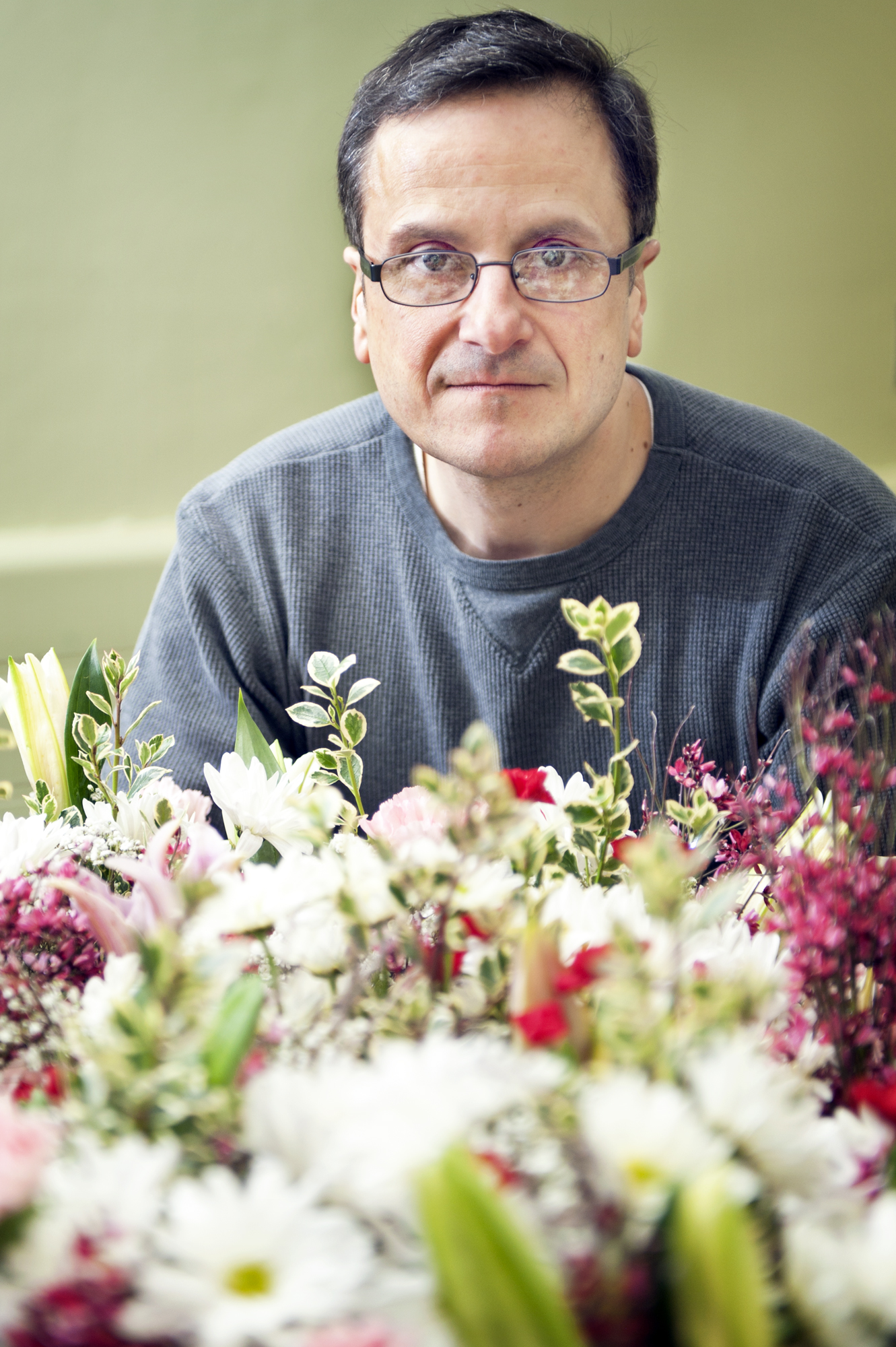 Students in Jim DelPrince's wedding floral design class have created arrangements inspired by London's upcoming royal wedding.