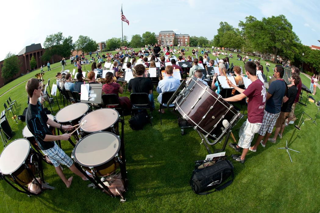 The Outdoor Band Concert on the MSU Drill Field is one of three upcoming music concerts this month sponsored by the music department.