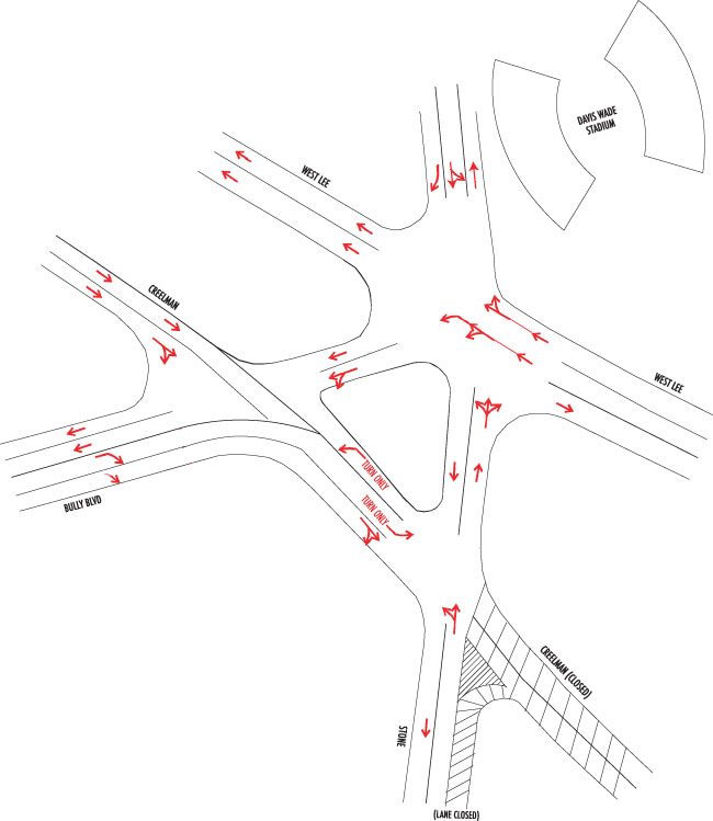 <br /><br />
New traffic pattern for 5 Points beginning Aug. 28