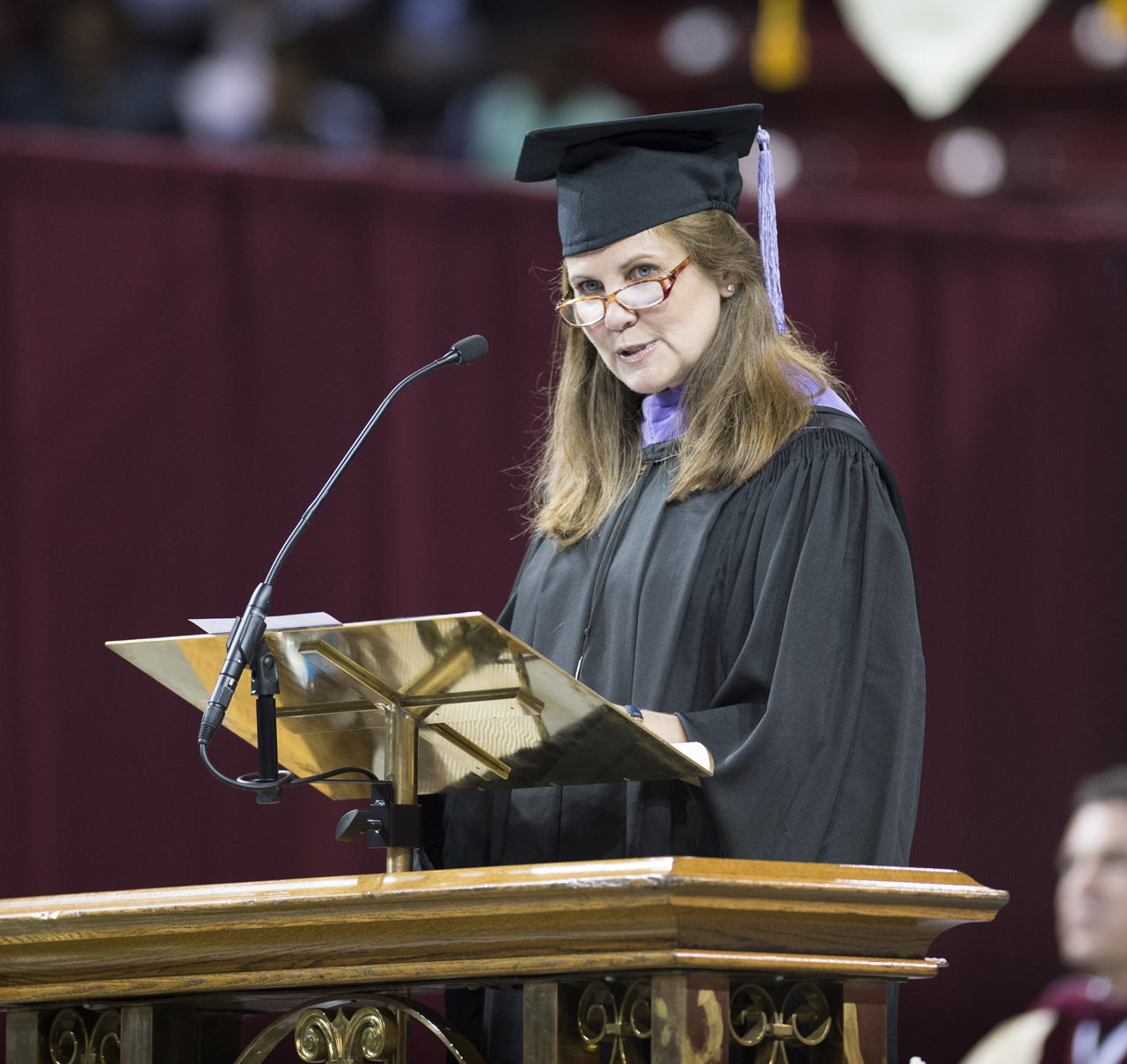 Janet Marie Smith, alumna and internationally recognized architect, presented Mississippi State University's keynote address at the spring 2013 commencement exercises. 