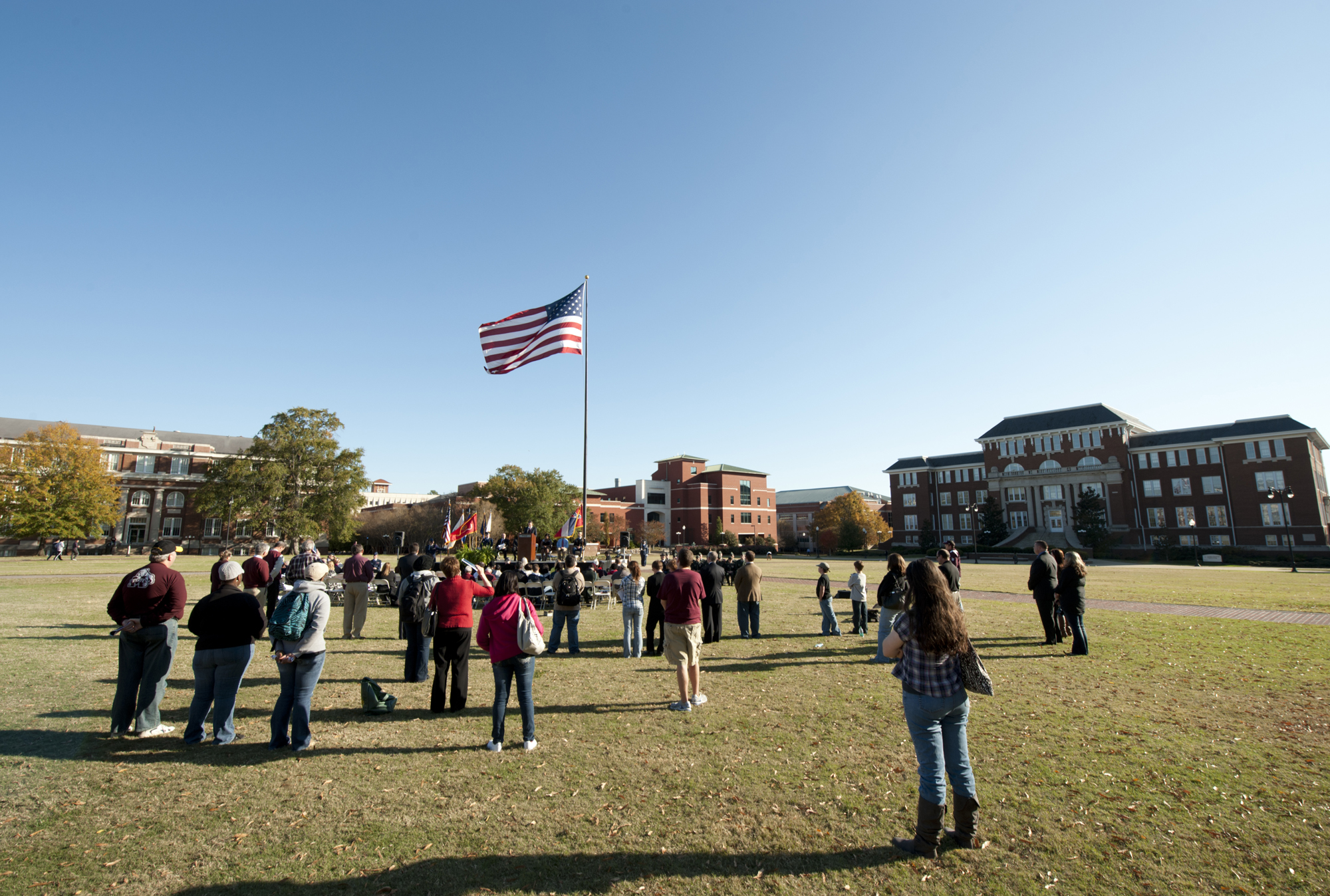 Mississippi State annually observes Veterans Day with a Drill Field observance.