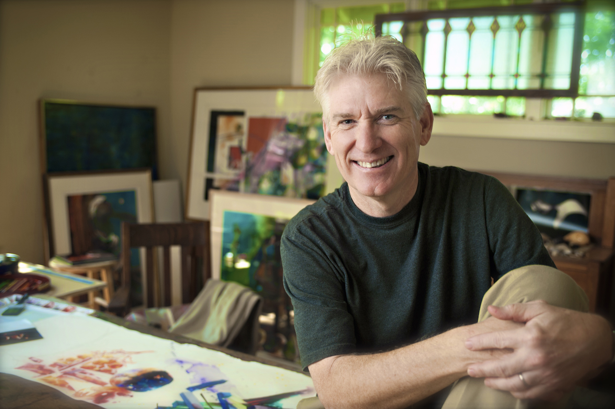 Brent Funderburk in his home studio.