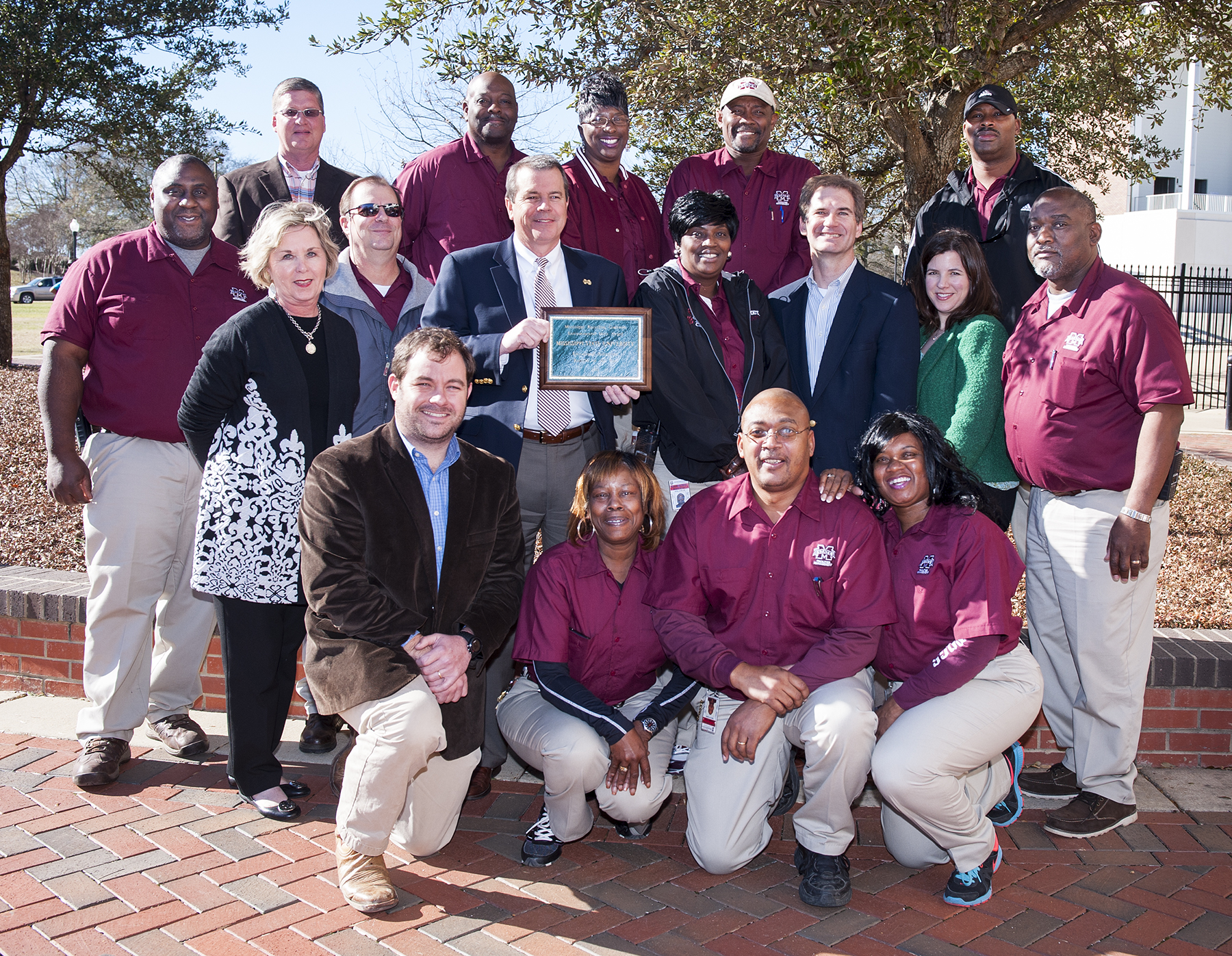 MSU administrators and staff received the Educational Institution Recycler of the Year award Tuesday from representatives of the Mississippi Recycling Coalition. 