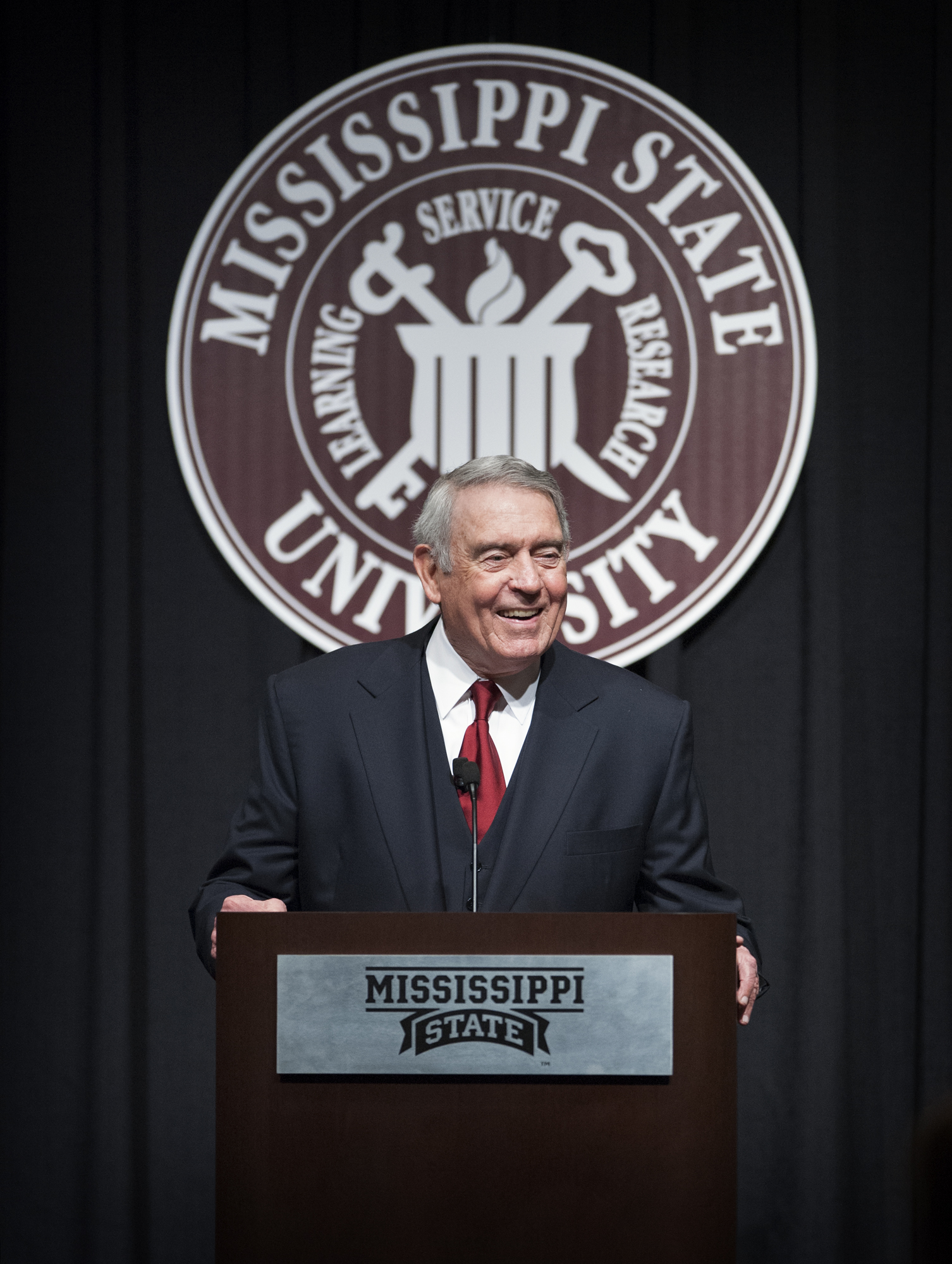 Longtime anchor of CBS Evening News Dan Rather was a special guest of Mississippi State's Student Association as part of the ongoing Global Lecture Series.