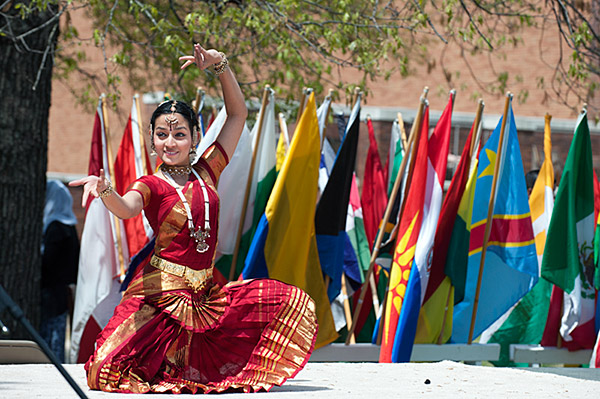 In 2013, psychology major Purva Bapat, of India, performed the Indian dance at Mississippi State's annual International Fiesta. 