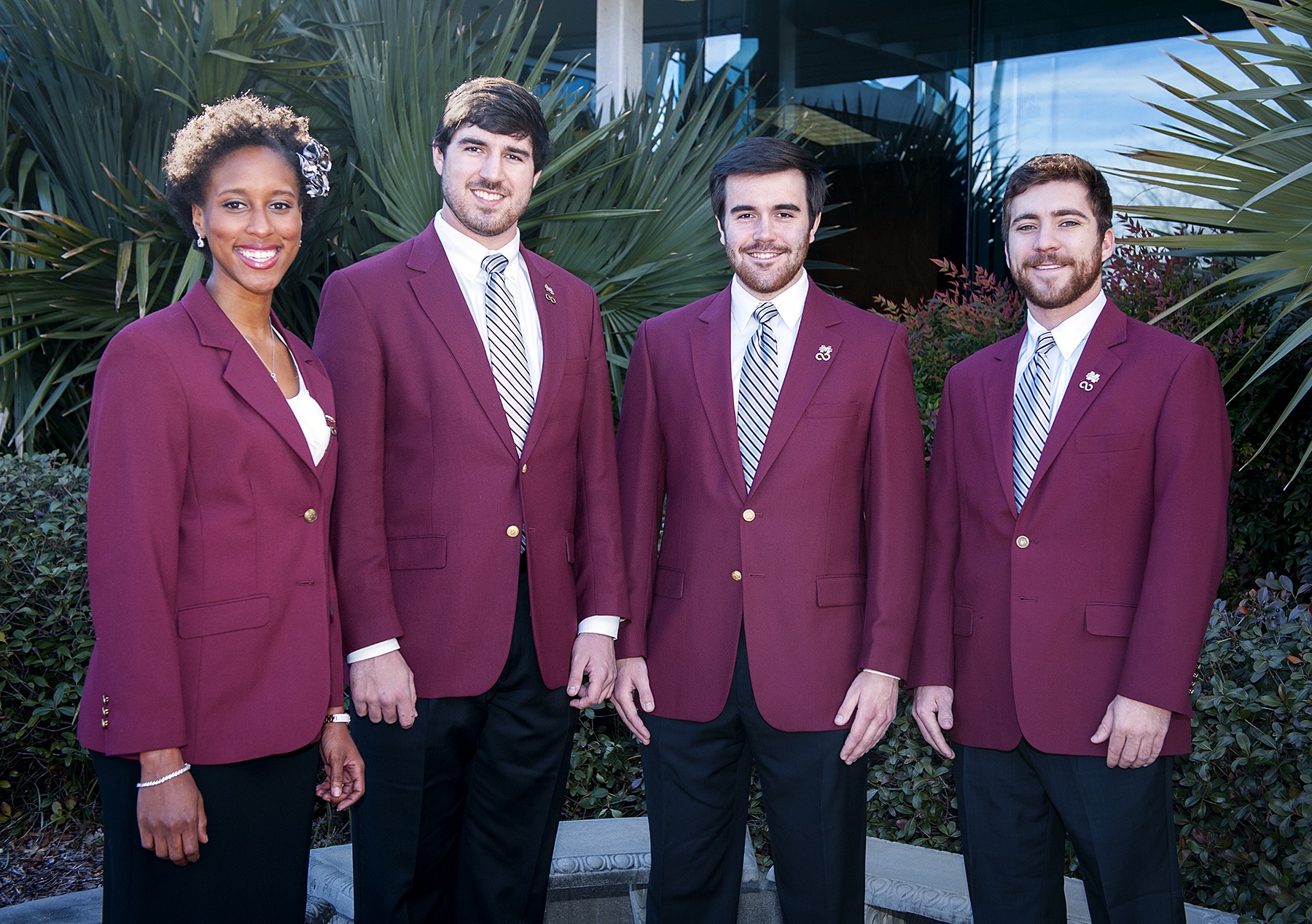 MSU Alumni Delegate officers for the 2014-15 school year include (l-r) secretary Amari Kimble, president Charlie Stocks, vice president for education Grant Krag and vice president for public relations Rob Hairston.