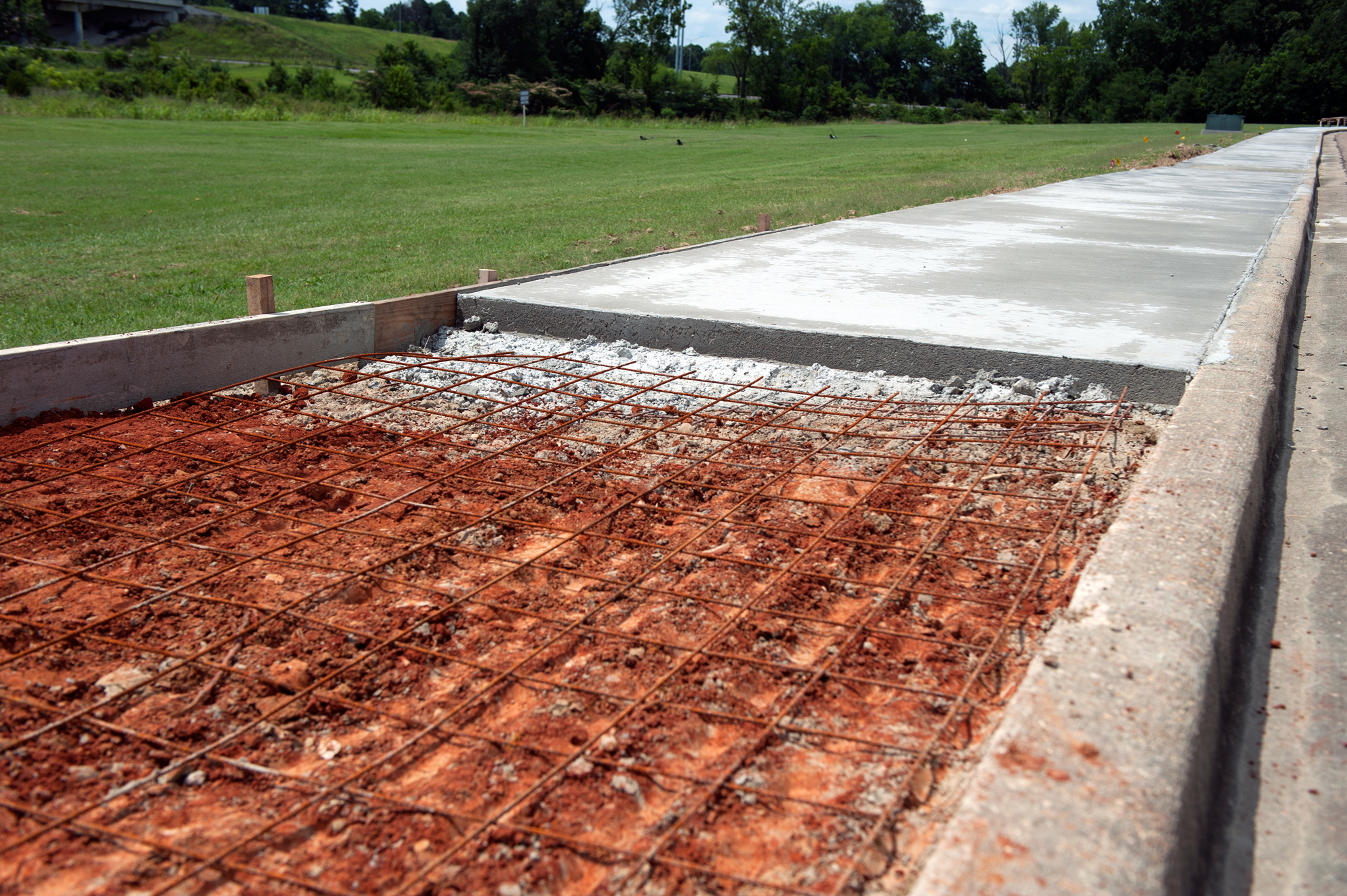 Construction of a one-mile sidewalk in the Thad Cochran Research, Technology and Economic Development Park started earlier this month.