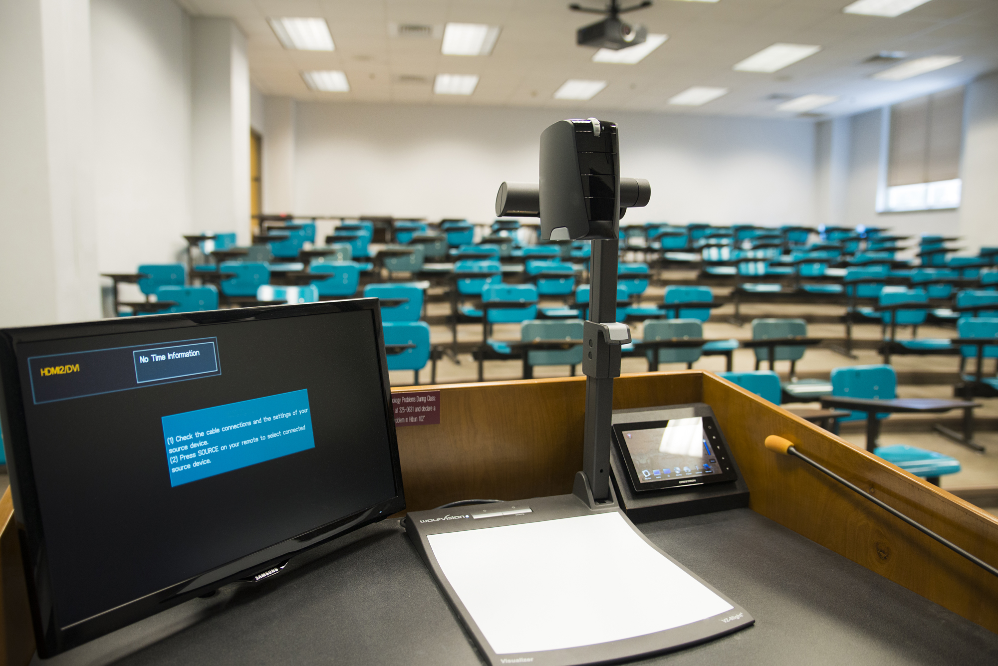 Five Mississippi State classrooms, including Hilbun Hall, Room 102, were upgraded during the summer to feature high-definition digital technologies.