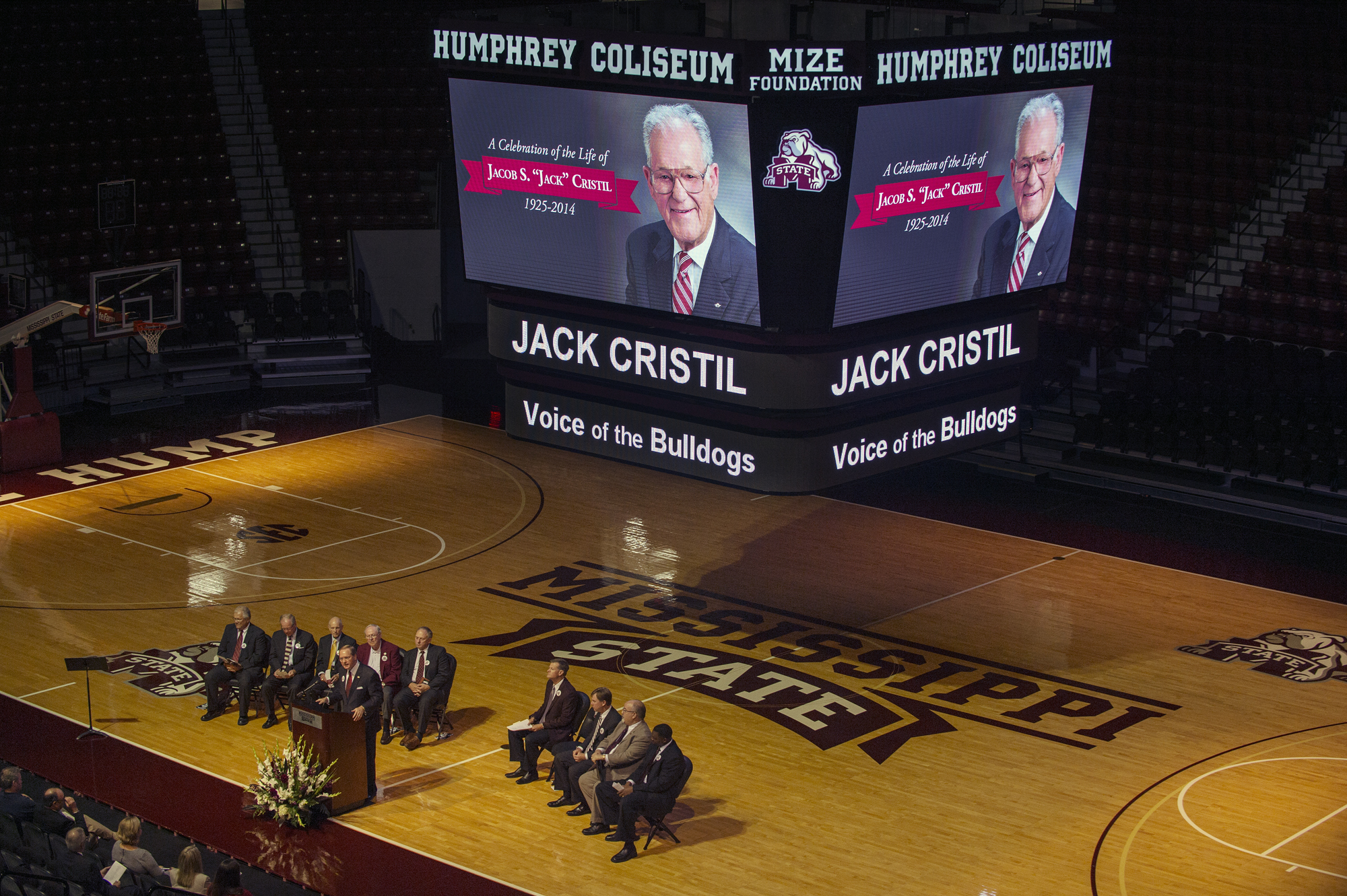 The Mississippi State family paid tribute to the late Jack Cristil on Thursday [Sept. 11] at a celebration of the legendary sportscaster's six decades as the "Voice of the Bulldogs."