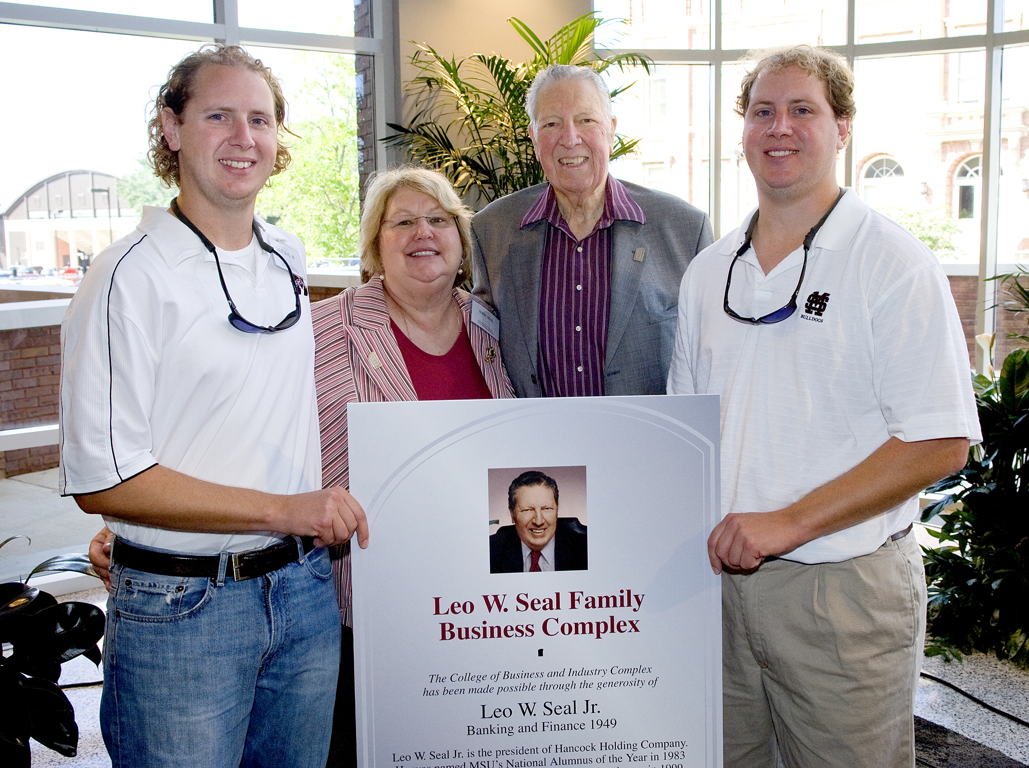 The Seals: Susie and Leo Jr. (center) with sons Leo III (left) and Lee