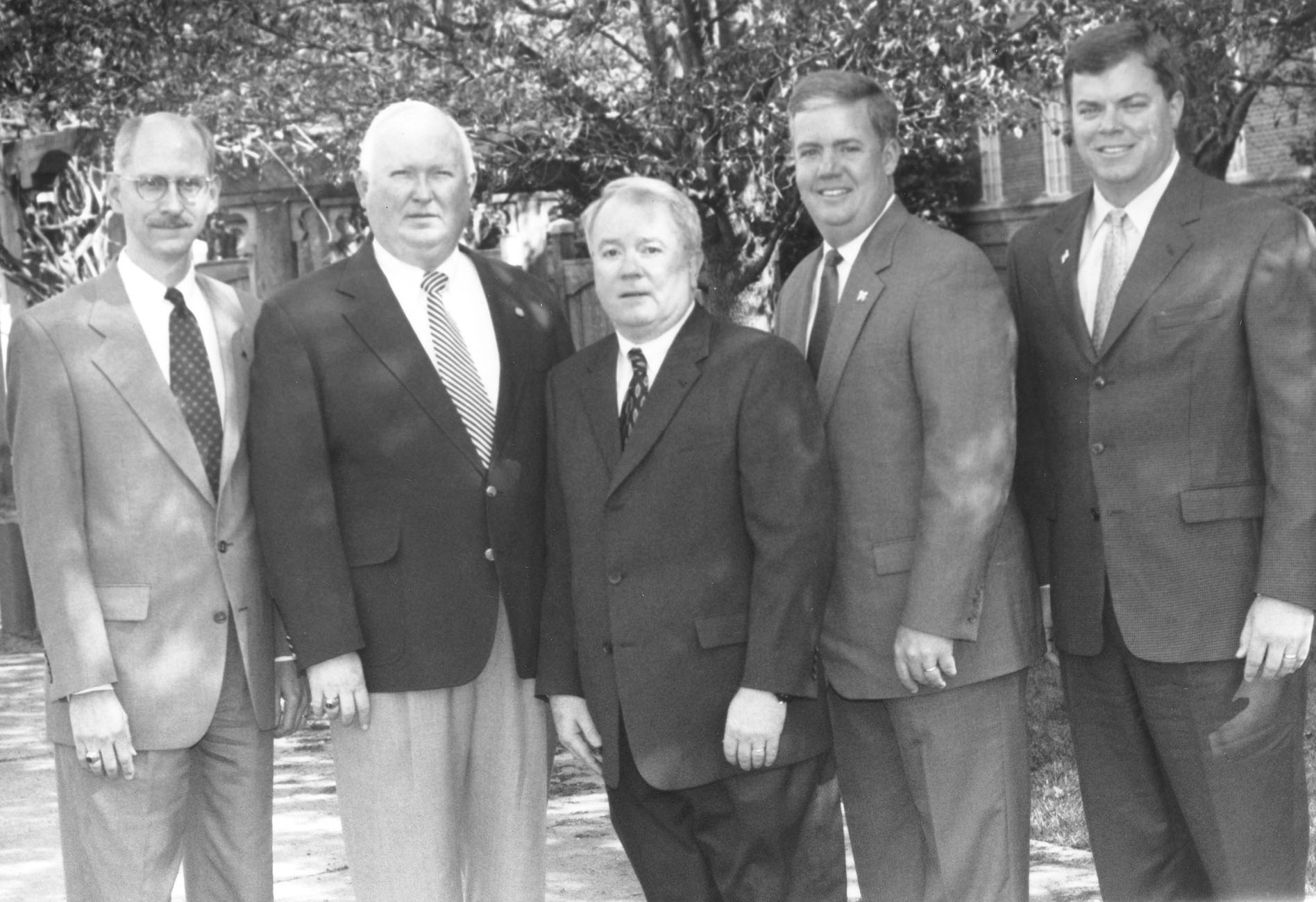 <br /><br />
New national MSU Alumni Association officers include (l-r) treasurer David Jones, second vice president Keith Winfield, president Allen Maxwell, first vice president Gary Blair, and immediate past  president Robert Gathings.